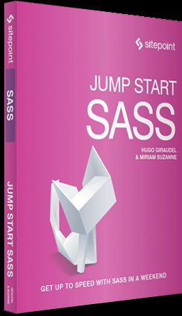 pink book cover, Jump Start Sass by Kitty Giraudel and Miriam Suzanne
